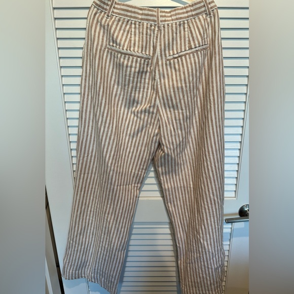 Abercrombie & Fitch • linen-blend sloane tailored wide leg pant sz M regular - Picture 2 of 5